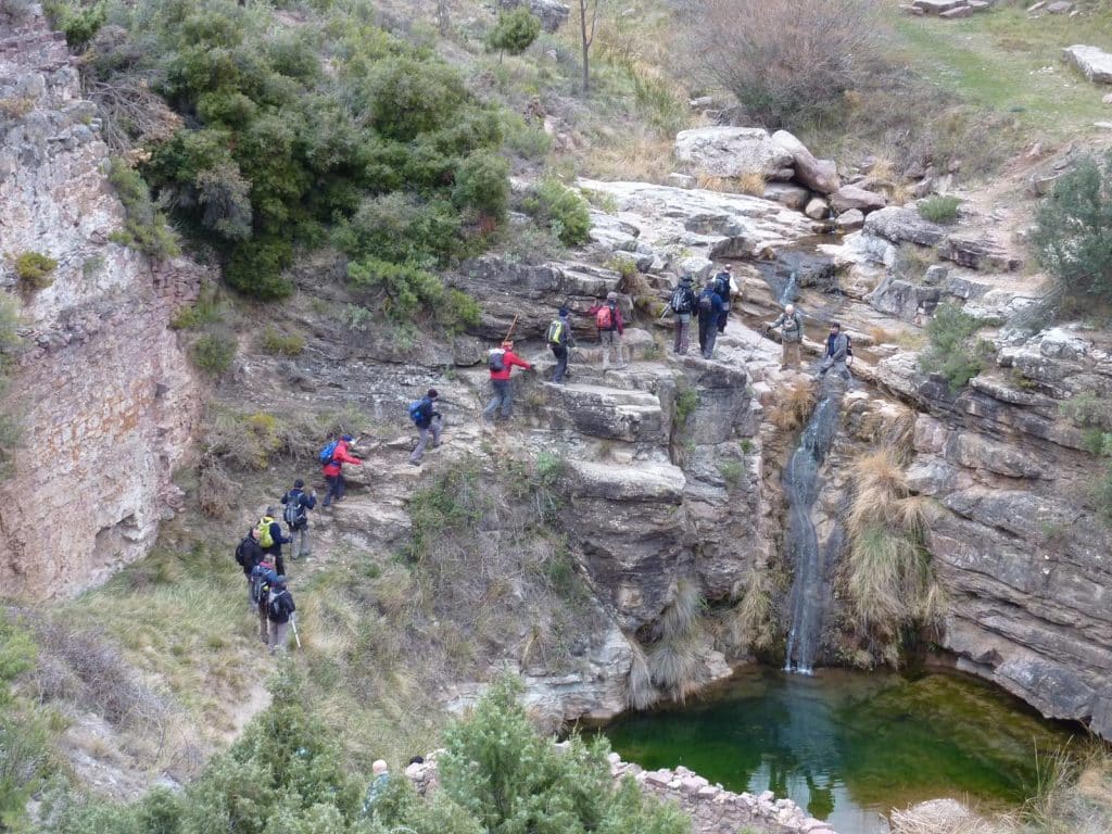 la Fuente del Señor y la cascada del Rodeno en Andilla, Valencia