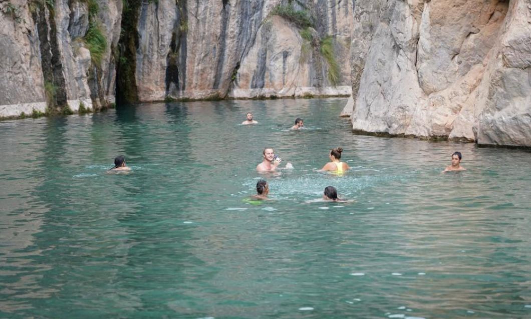 la piscina natural de Argelita en Castellón