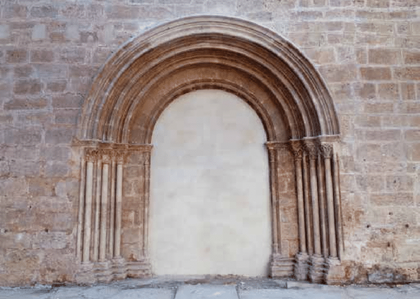 Valencia-antiguo-monasterio-de-San-Vicente-de-la-Roqueta-portada-del-martirio-de-san