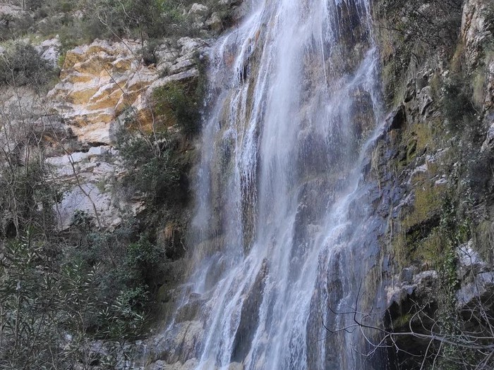 Salt de la Font de la Mata en Villalonga, Valencia