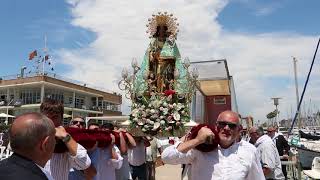 La “Peregrina” participa, por primera vez, en la ofrenda marinera a la imagen sumergida de la Mare de Déu, acompañada por 49 barcos - Archidiócesis de Valencia