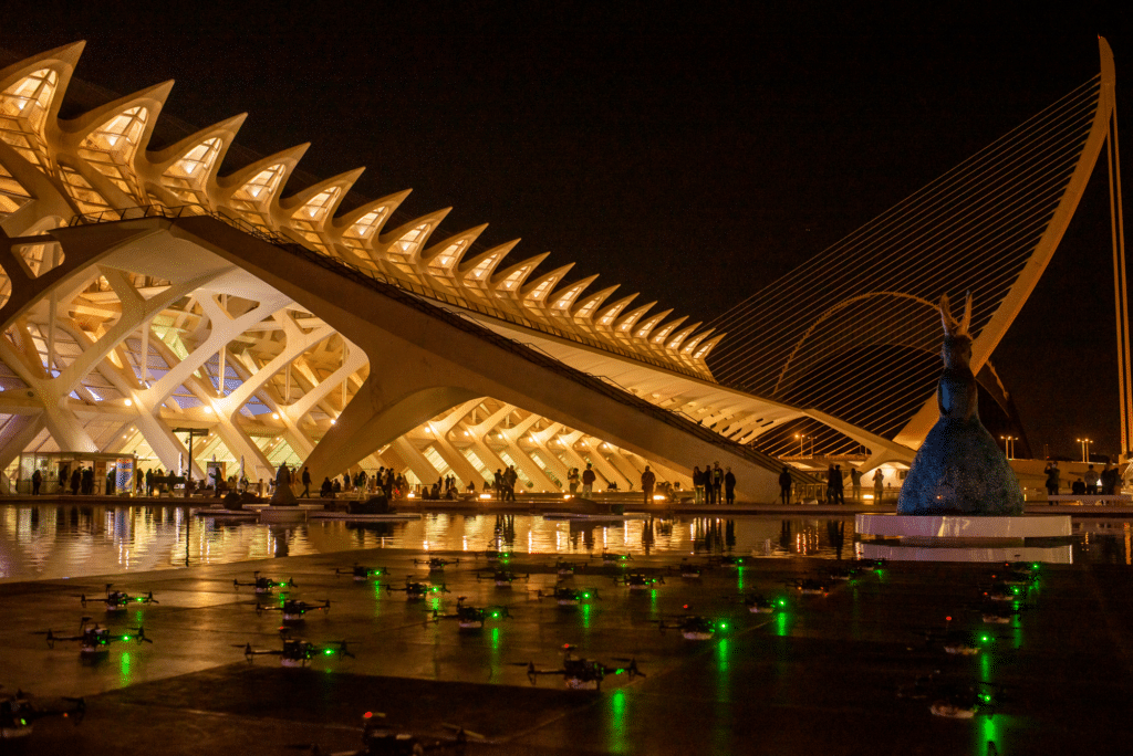espectaculo drones Valencia 2025-2