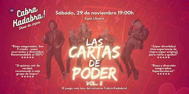Cabra Kadabra – espectáculo de comedia e improvisación en Espai Llimera el 29 de noviembre de 2025